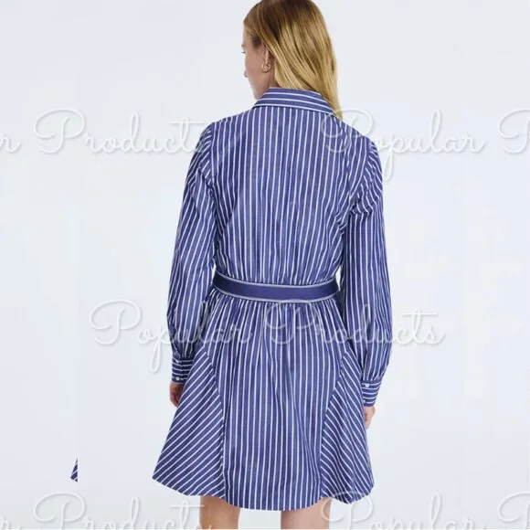 Free Assembly | Cotton Shirtdress, Mysterious Blue - Picture 2 of 6